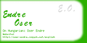 endre oser business card